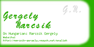 gergely marcsik business card